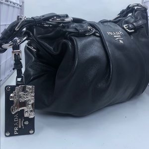 Prada Black Shoulder Bag w/COA